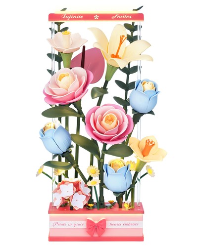 Wooden puzzle flower - 3d,