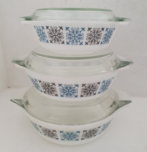 Vintage jaj pyrex set 3 - pyrex, of
