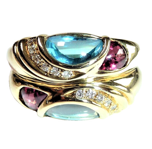 Ring 585 gold 50ct topaz - 585,