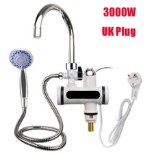 360° Kitchen Electric Heater Instant LED Faucet Home Hot Water Tap+Shower Head