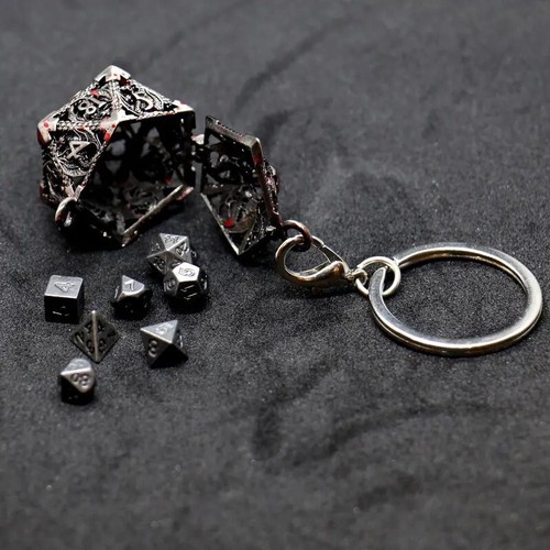 7pcs mini polyhedral metal - metal, dnd