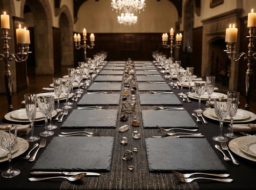 Rectangle slate placemats - slate,