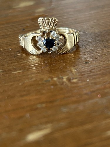 Vintage 9ct gold sapphire - vintage,