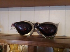 Pair Of Heavy Glass Green