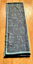 Cat Lover, Woven Shawl, Scarf, Pashmina  Wrap, Warm feel, soft 72" x  48" VVGC