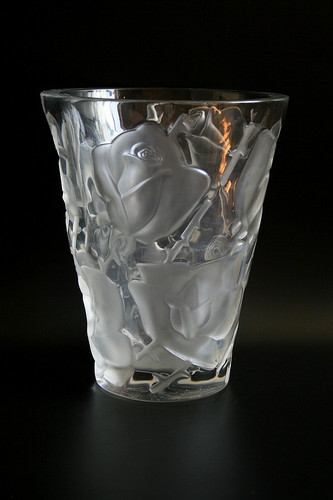 Lalique ispahan glass vase - glass,