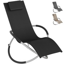 Sun Lounger Garden Furniture Outdoor Lounge Chair Adjustable Folding Cushion