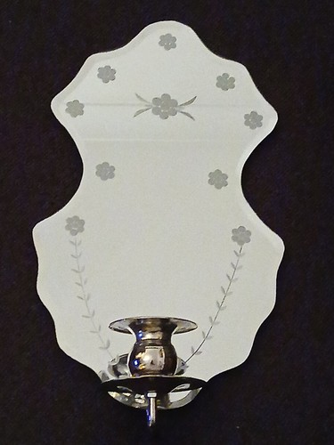 Vintage style mirror candle - vintage,