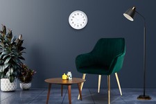 Set of 1/2/4 Dining Chairs Velvet Seat Metal Gold Legs Kitchen Chair Home Office