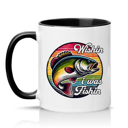 Wishin was fishin mens 11oz - i,