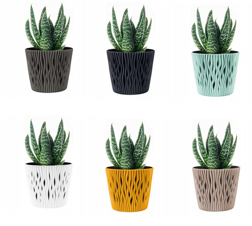 Indoor plant pots with insert - with,
