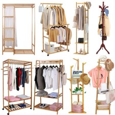 Strong Wooden Clothes Rail