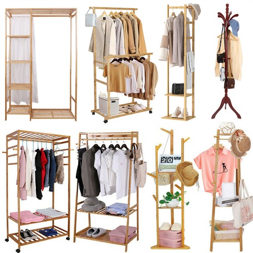 Strong wooden clothes rail - clothes,