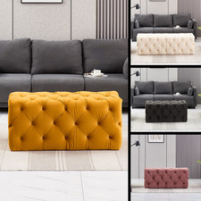 Melia velvet rectangle pouffe - rectangle,