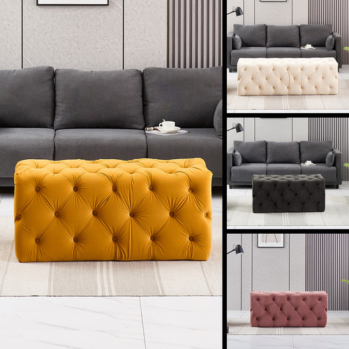 Melia velvet rectangle - rectangle, pouffe