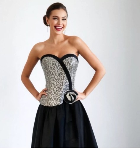 Dress strapless vintage black - dress,