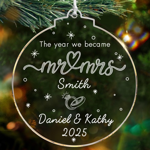 Personalised mrs bauble - mrs,
