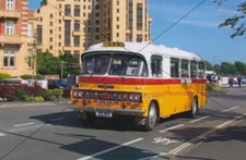 BUS PHOTO, ORANGE MALTA BUS PHOTOGRAPH PICTURE,SKR801G ON ROUTE 48 SOUTHSEA.