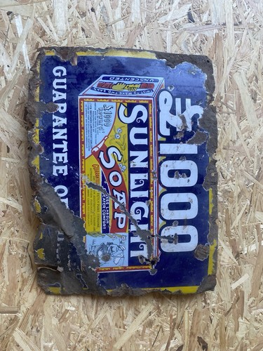 Sunlight soap enamel sign - sunlight,