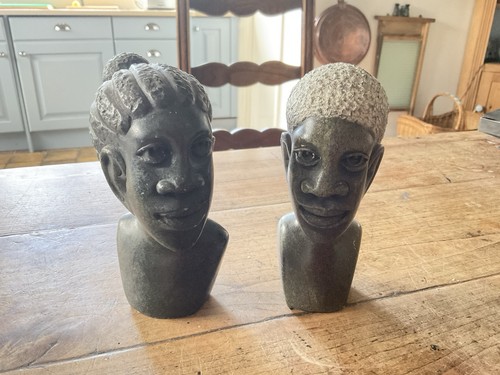 African heads soft stone - 2,