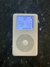 Apple iPod Classic 4th Generation 40GB White A1059, Charger, Stand, iTrip bundle