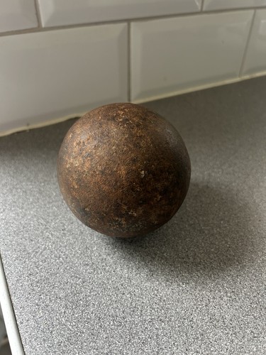 6lb antique cast iron cannon - cast,