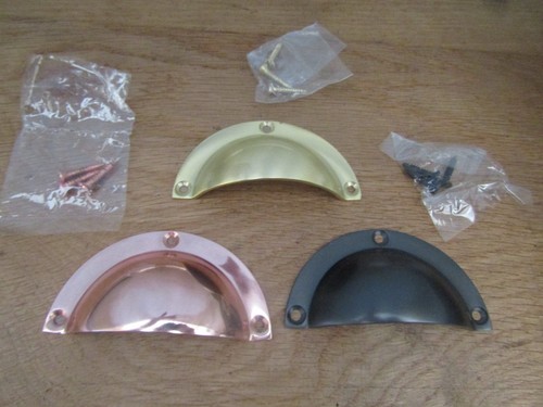 Solid brass cup handle vintage - cup,