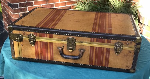 Antique wardrobe steamer trunk - antique,