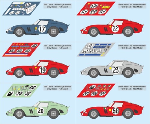Decals ferrari 250 gto - gto, le