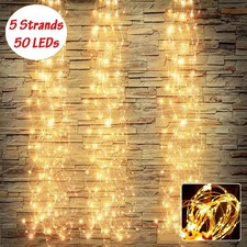 Waterfall Lights Waterproof Copper Wire Fairy String Lights Christmas Garden