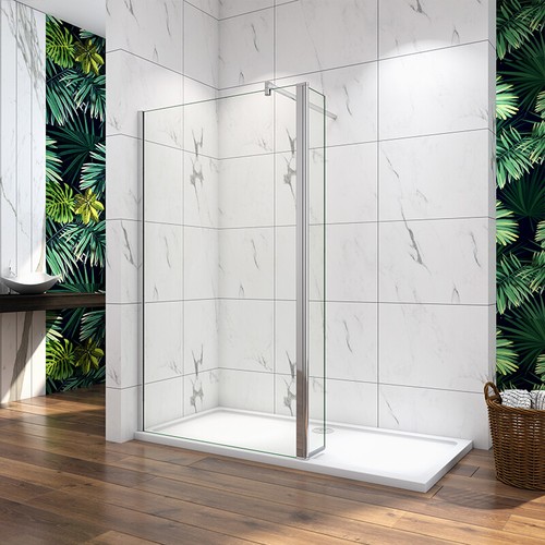 Wet room shower screen with - room,
