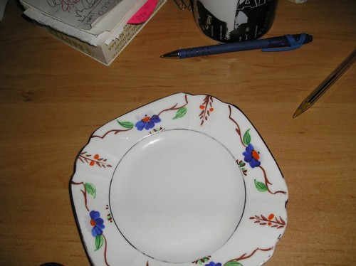 Vintage hand painted art - hand, deco