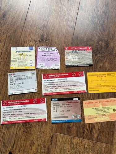 Exeter city ticket stubs - city,