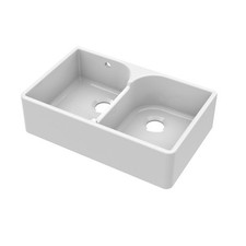 Fireclay Double Bowl Full Weir Butler Kitchen Sink - 795mm - Balterley