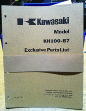 1975 KAWASAKI KH100-B7 EXCLUSIVE PARTS LIST