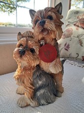 Yorkshire Terrier Pair by Country Artists. Retired and Rare Piece.