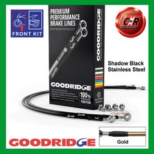 Fits SUZUKI GS1000 KATANA ANTI-DIVE  Goodridge Black S/S Gold Front Brake Hoses