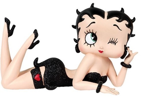 Betty boop lying down black - boop,
