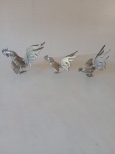 Silver Metal " Fighting Cocks
