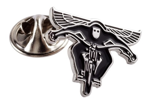 Flying biker pin - pin, badge