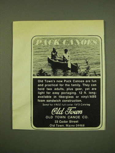 1973 old town canoe pack - old,