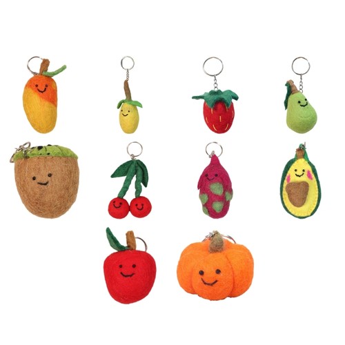 Felt keychain pendant - felt, colorful