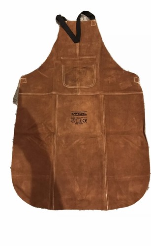 Premium brown leather welders - brown,