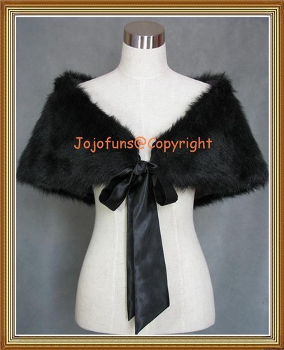 Black faux fur - black,