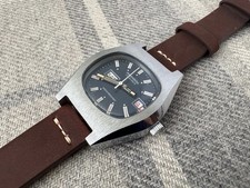 Ingersoll 17 Jewels Day Date Mechanical Watch - Blue Dial, Vintage, Running Well