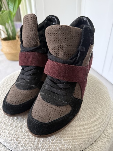 Suede chunky wedge sneakers - chunky,