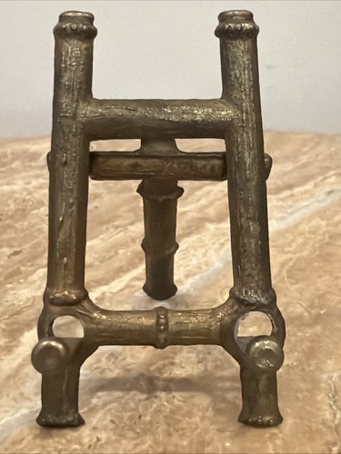 Miniature brass easel antique - miniature,