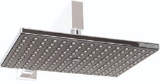 RECTANGULAR RAIN SHOWER HEAD RAINFALL  ROSE  SHOWER HEAD  CHROME  255mm X  188mm