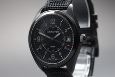 [Near MINT]  HAMILTON KHAKI H684010 40mm Black Dail Date Quartz Men's Watch