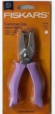 Fiskars 23527097J 1/4 Inch Circle Hand Punch, Purple, Precision Craft Tool